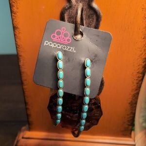 Paparazzi Turquoise Earrings with Intricate Detailing